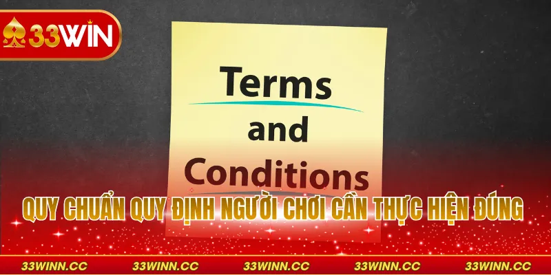 Quy chuẩn quy định người chơi cần thực hiện đúng